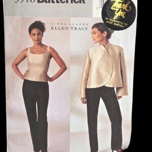 Butterick 3916 Ellen Tracy Jacket, Top & Pants Misses' 6,8,10 Uncut FF Pattern